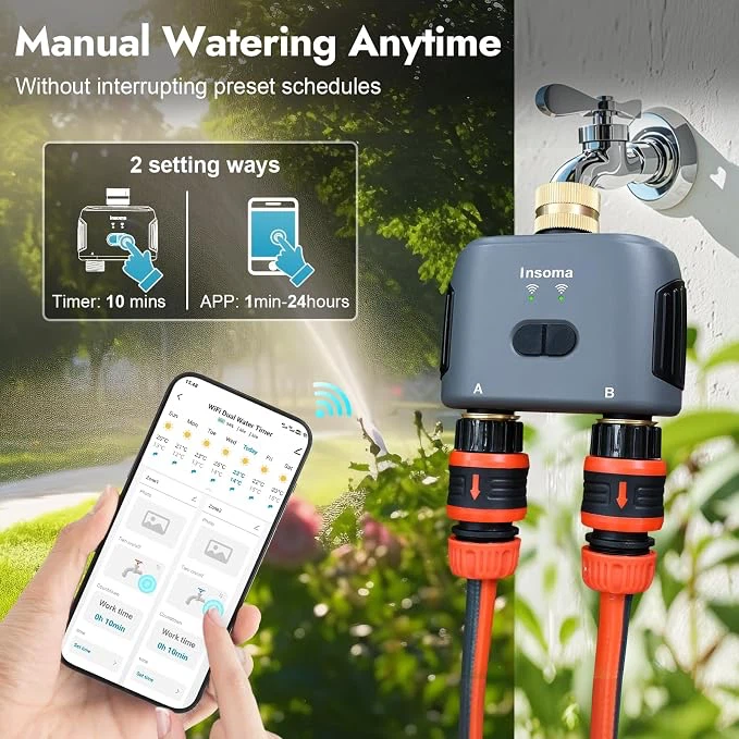 Insoma WiFi Dual Water Timer SGW02MB - photo 3