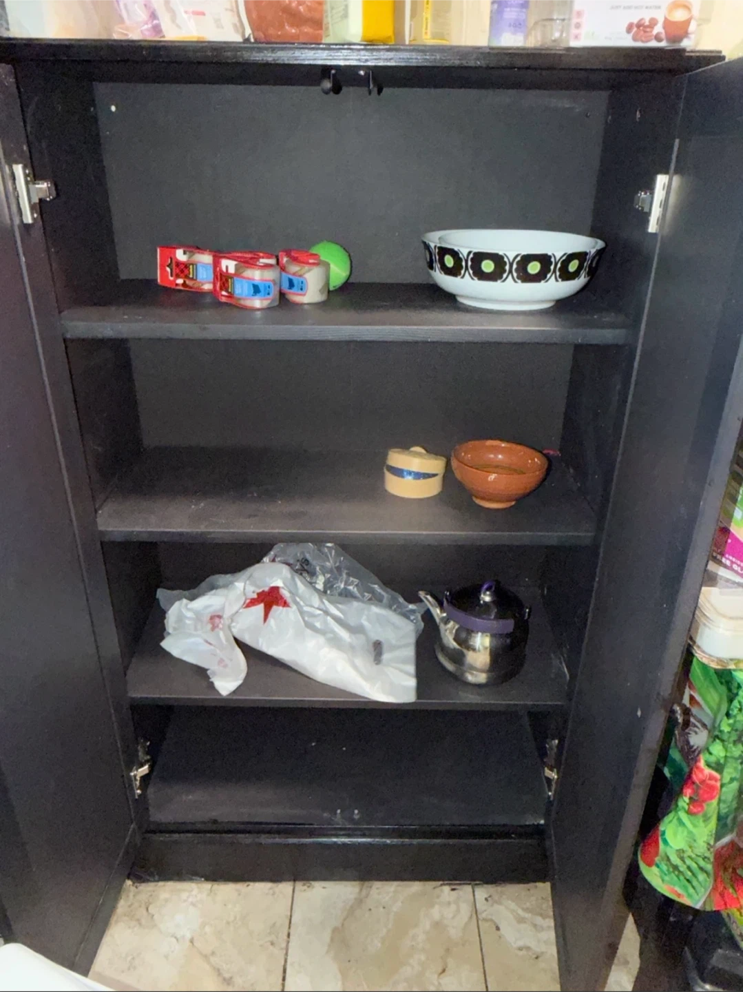 Black Two-Door Storage Cabinet - photo 2