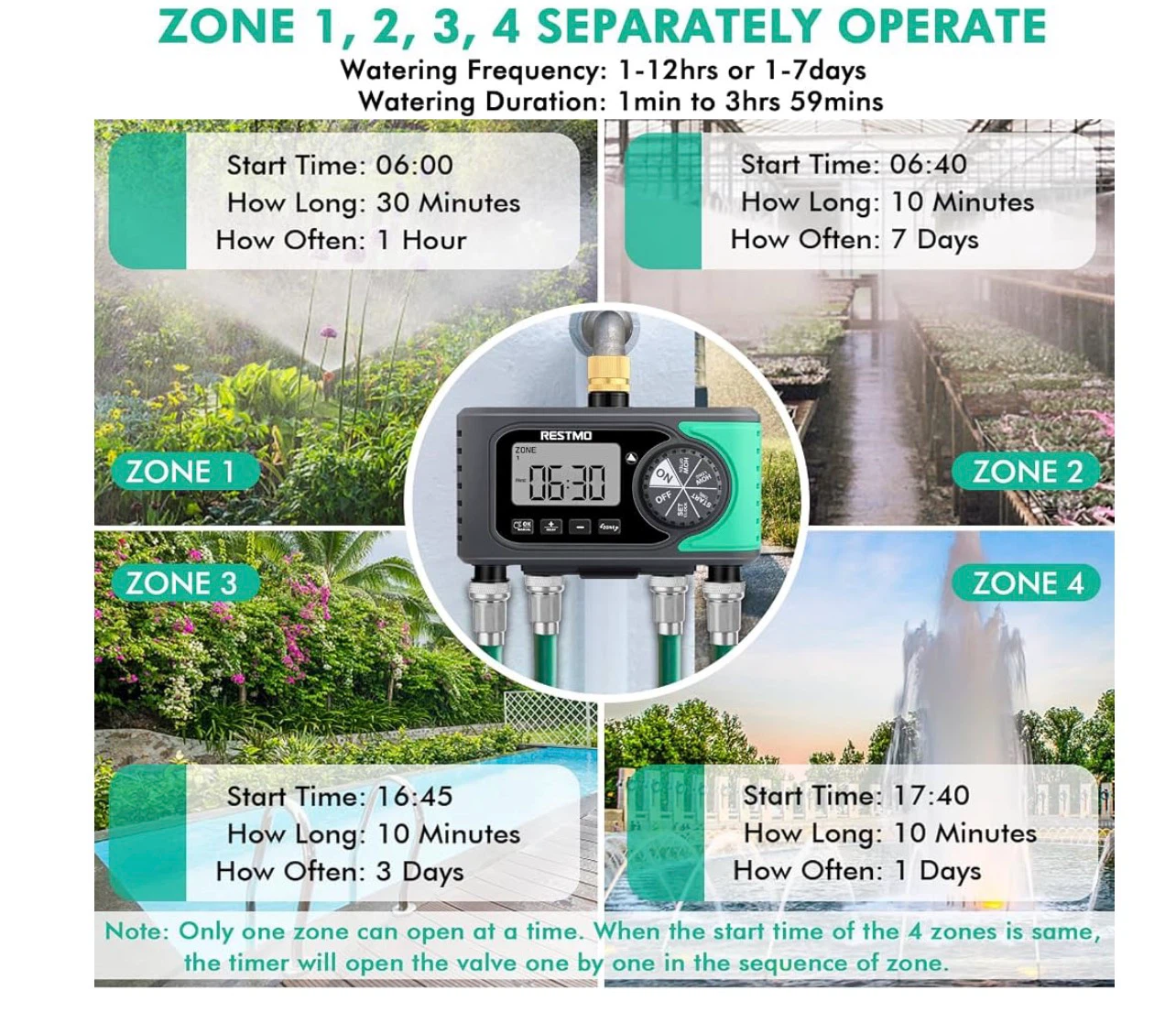 Restmo 4-Zone Sprinkler Timer - photo 4
