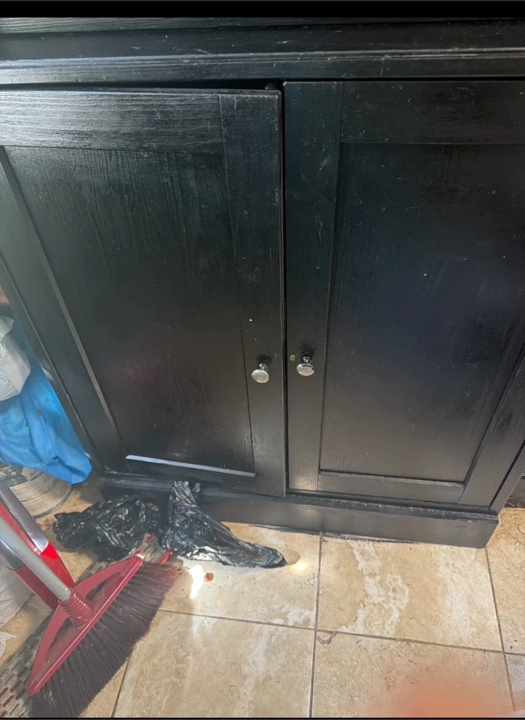 Black Two-Tier Kitchen Storage Cabinet - photo 4