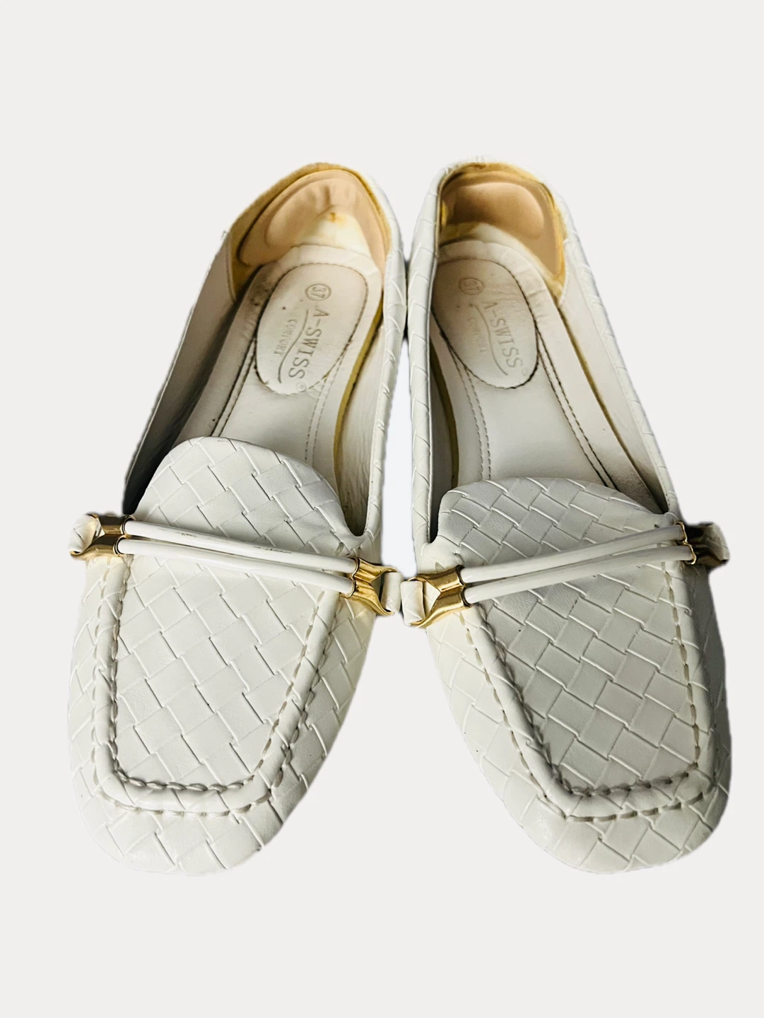 A-Swiss Comfort Woven Loafers - White, Size 37