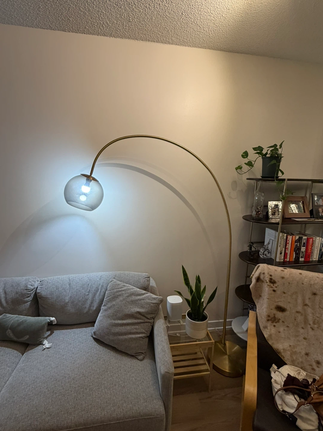 West Elm Overarching Acrylic Shade Floor Lamp (76")