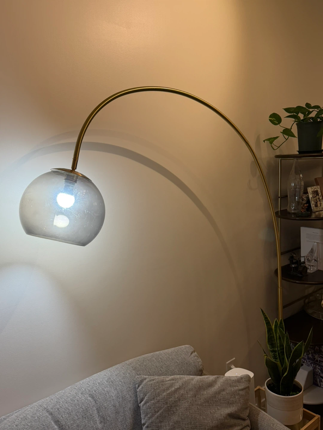 West Elm Overarching Acrylic Shade Floor Lamp (76") - photo 2