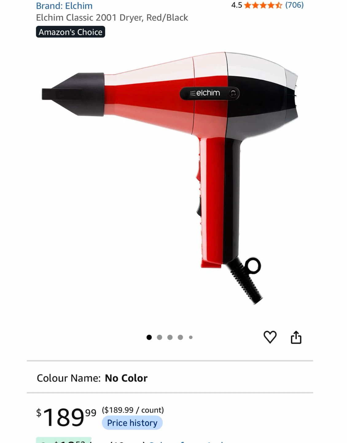 Elchim Classic 2001 High Pressure Hair Dryer