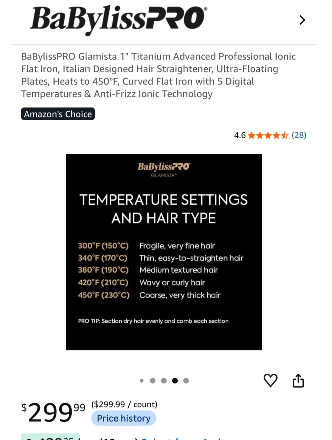 BaBylissPRO Glamista Titanium Hair Straightener - photo 3
