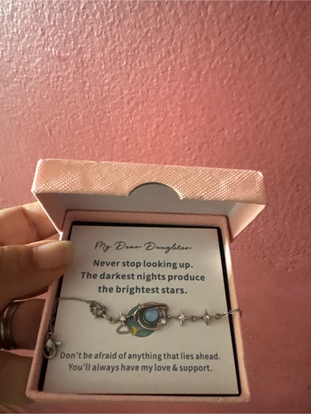 🏈 Planet Moonstone  Charm Bracelet with Gift Box - photo 4