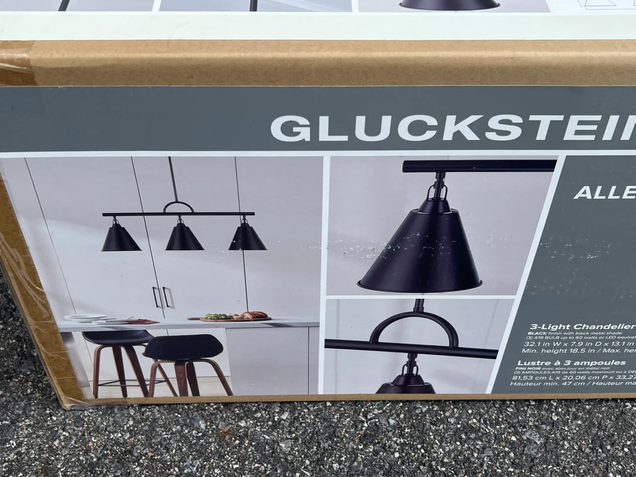 🏈 Gluckstein Elements Allegra 3-Light Chandelier