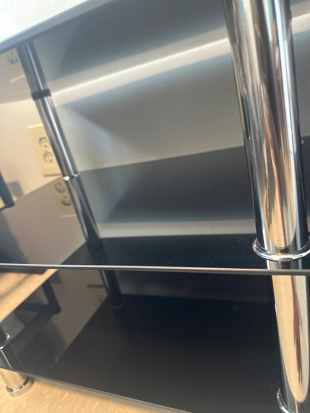 Modern Black Glass TV Stand - photo 5