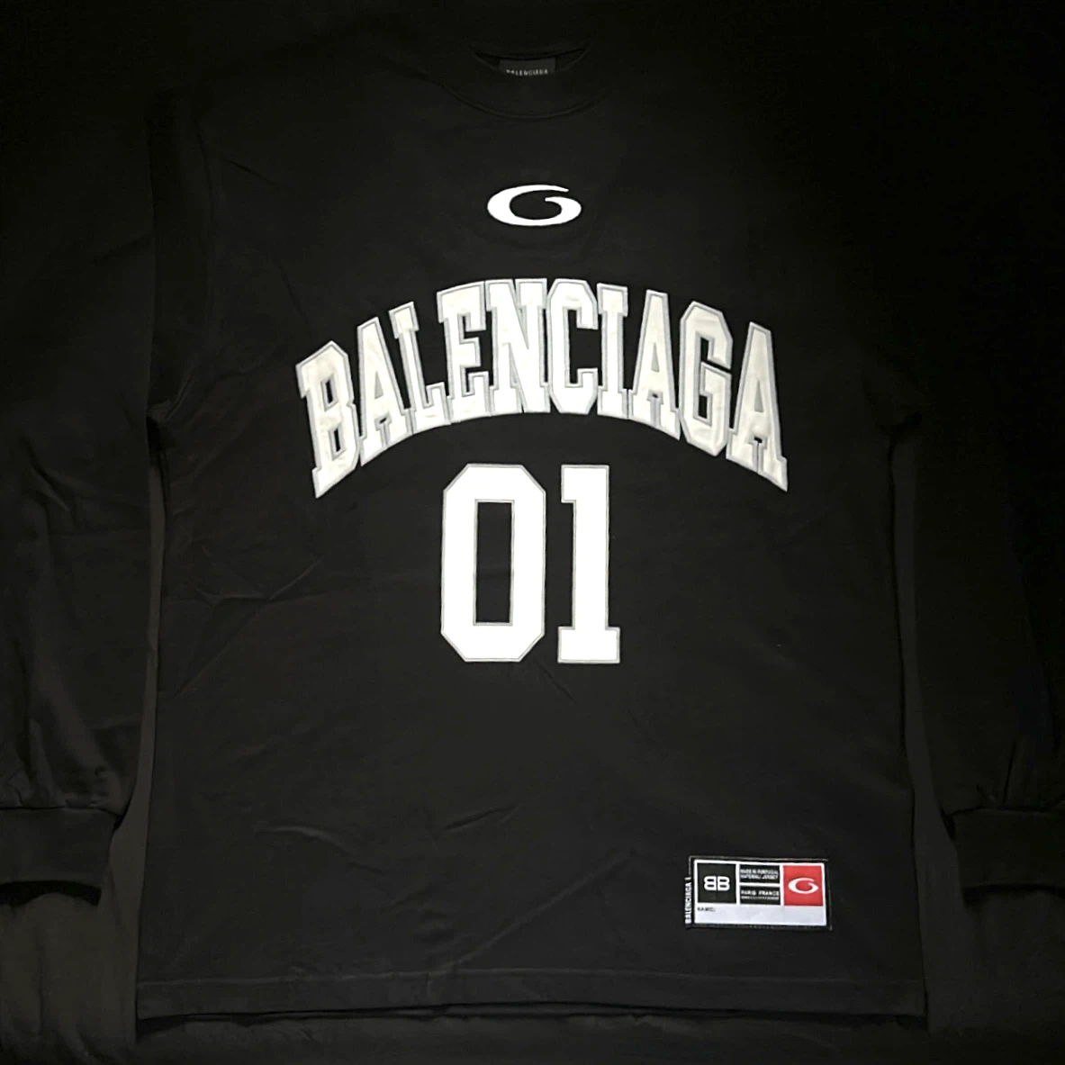 Balenciaga 01 Long Sleeve Shirt - Black - Size XS