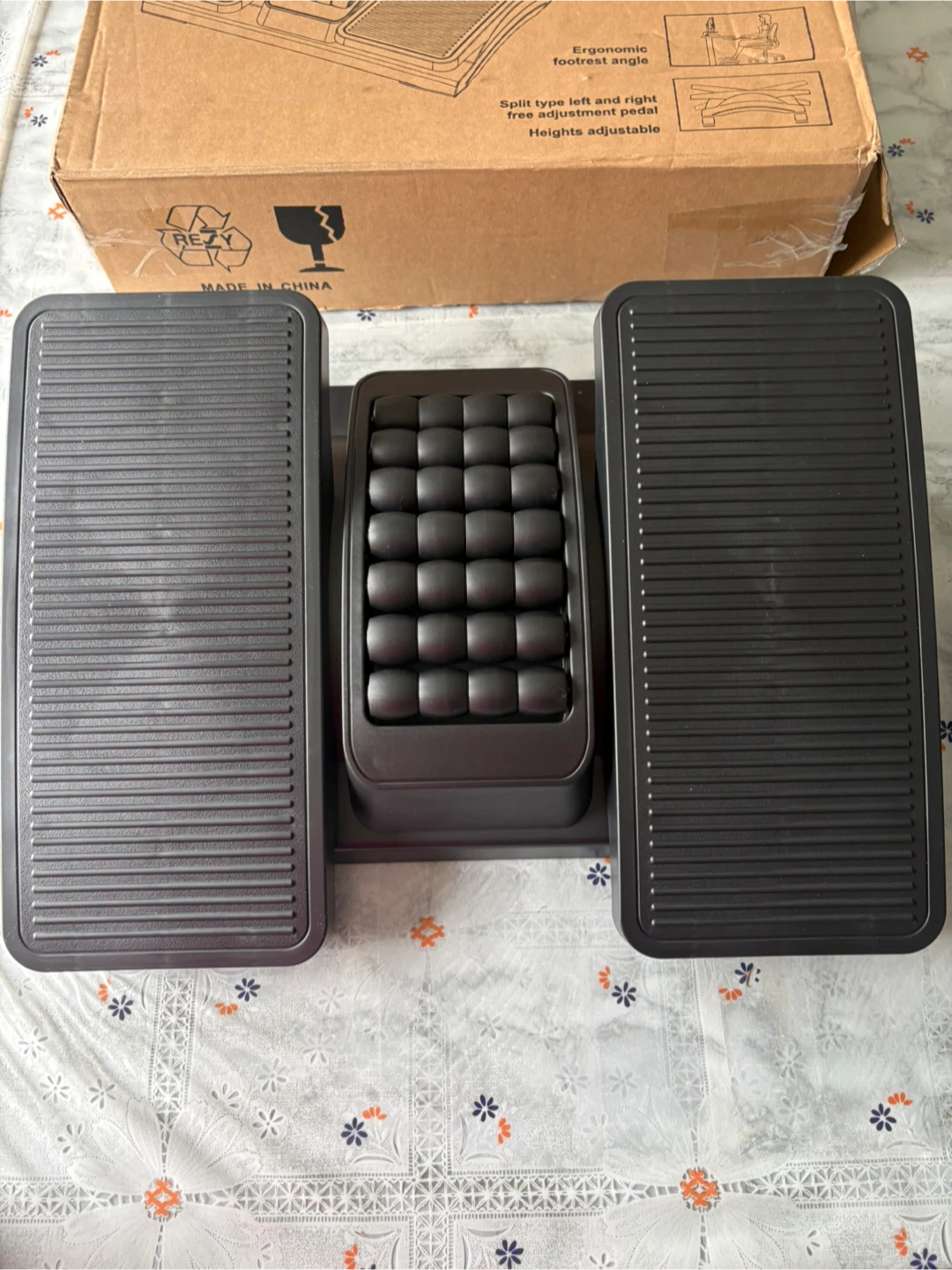 New Adjustable Ergonomic Footrest with Massage Rollers - photo 3