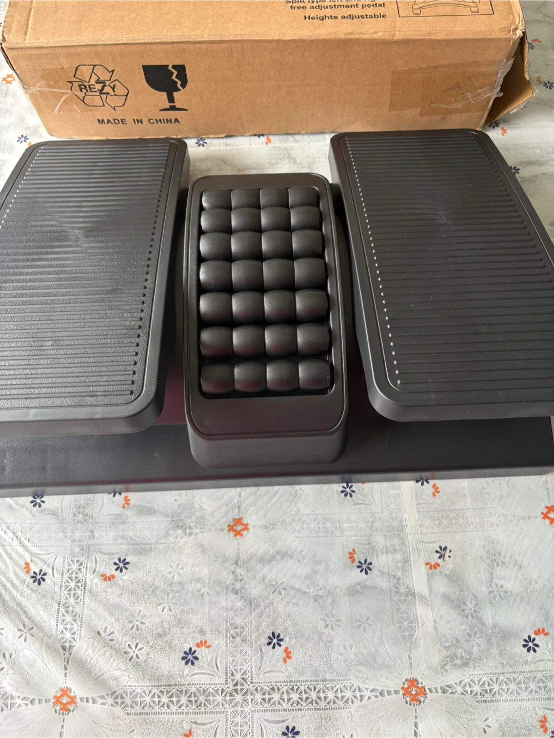 New Adjustable Ergonomic Footrest with Massage Rollers - photo 4