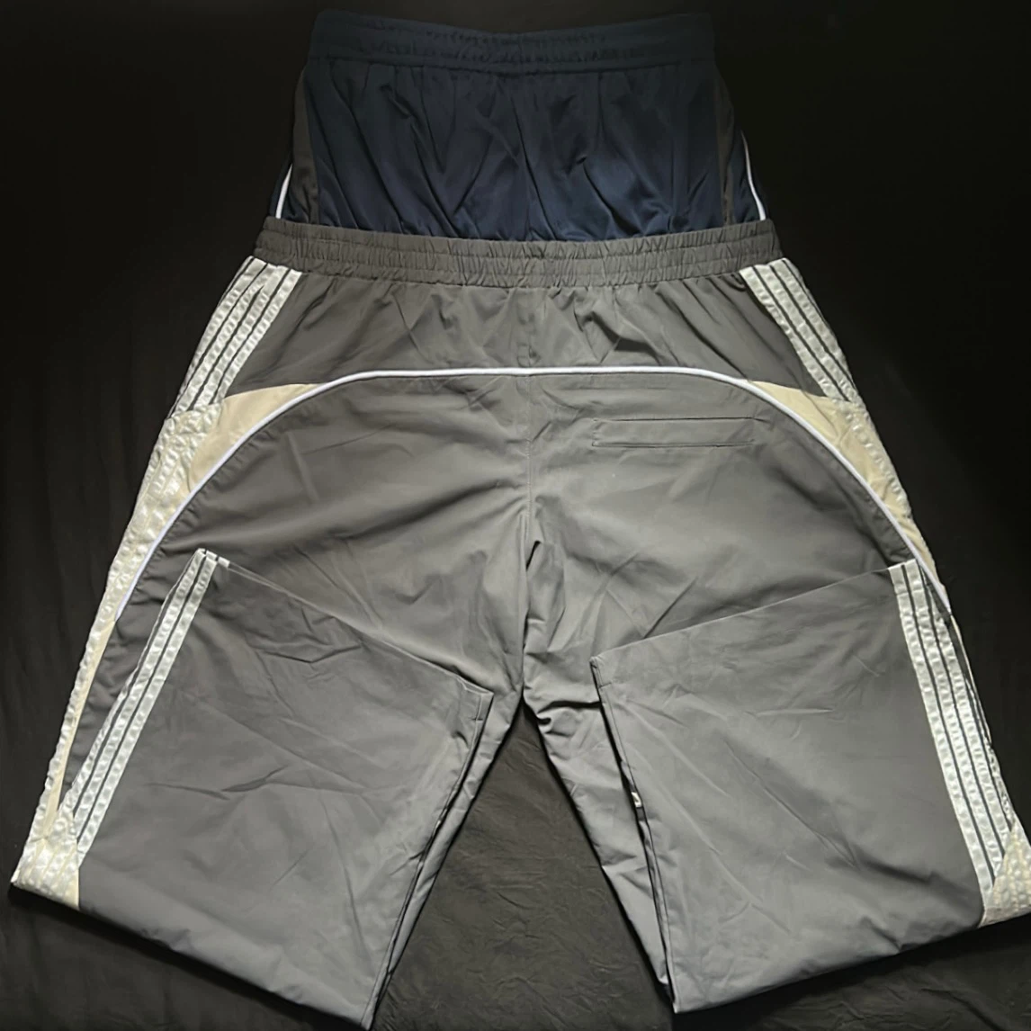 Balenciaga Double-Waisted Track Pants - Grey - Size Small - photo 2