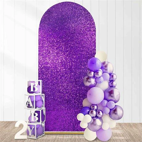 Fanqisi Sequin Arch Backdrop Cover for Party Decor, 2.6x6ft