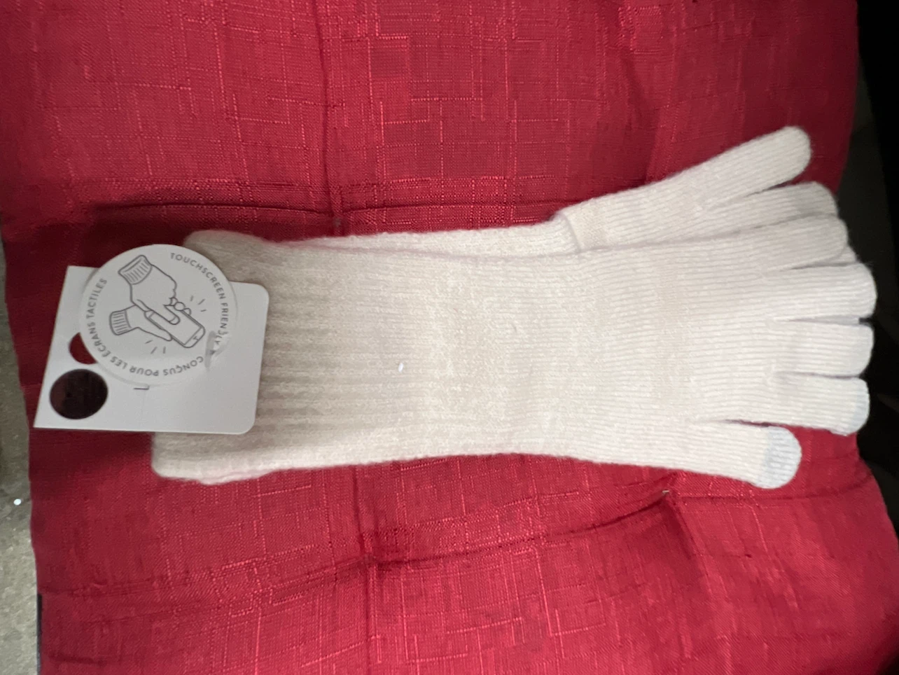 🏈 Cream Touchscreen Friendly Gloves
