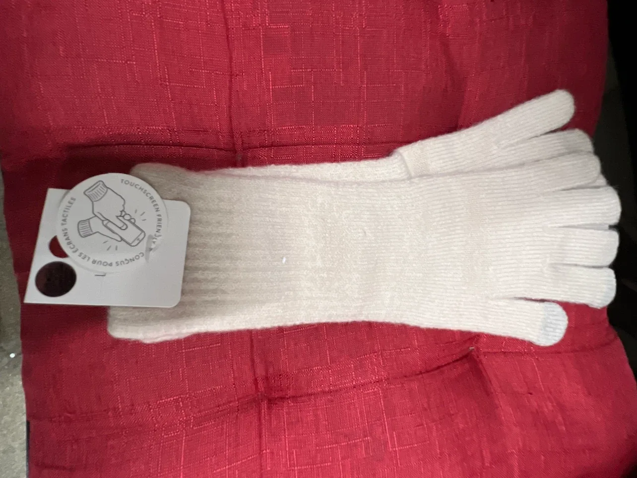 🏈 Cream Touchscreen Friendly Gloves