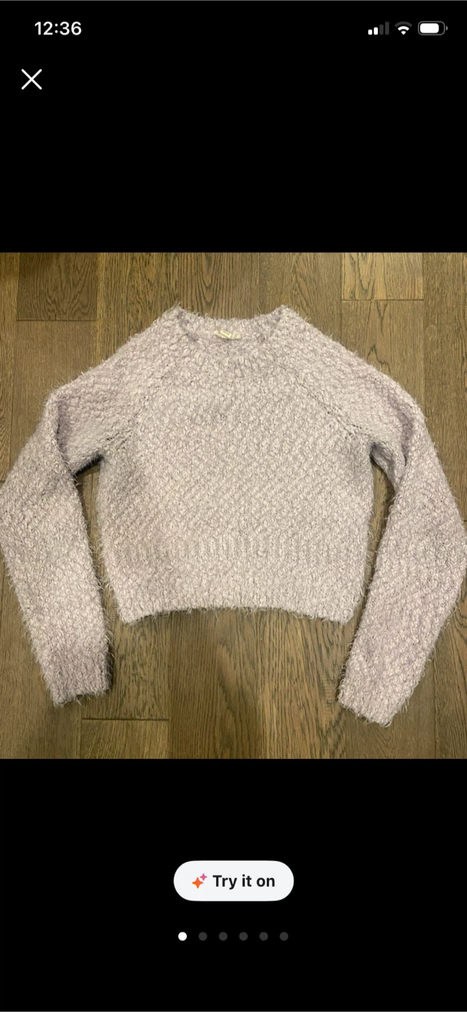🏈 Ladies Cropped Eyelash Sweater XS - Garage Clothing 🏈