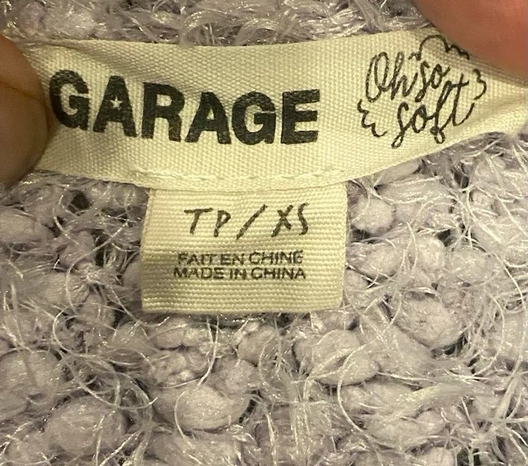 🏈 Ladies Cropped Eyelash Sweater XS - Garage Clothing 🏈 - photo 4
