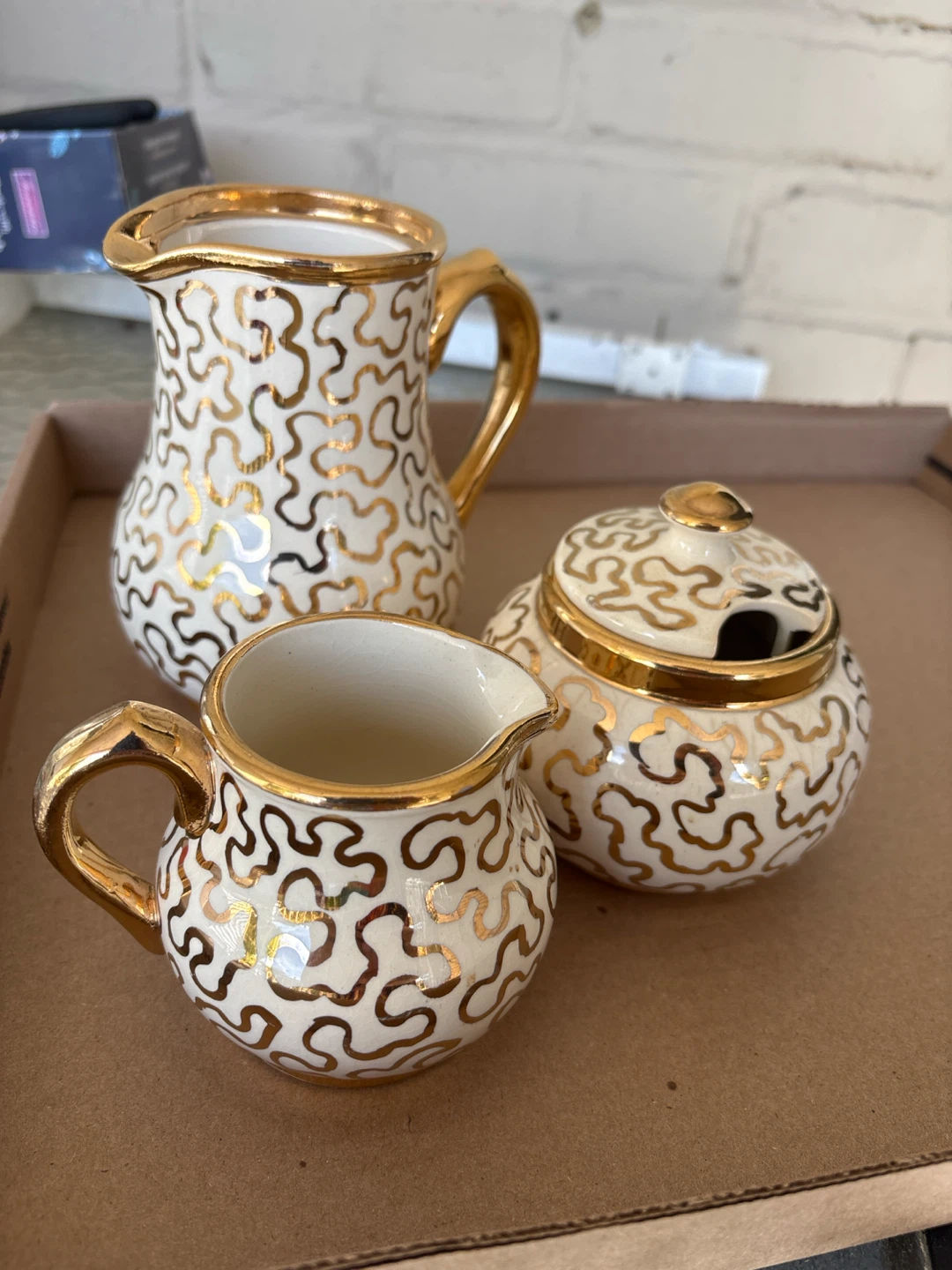 Ensemble pot à lait et sucrier en porcelaine - photo 3