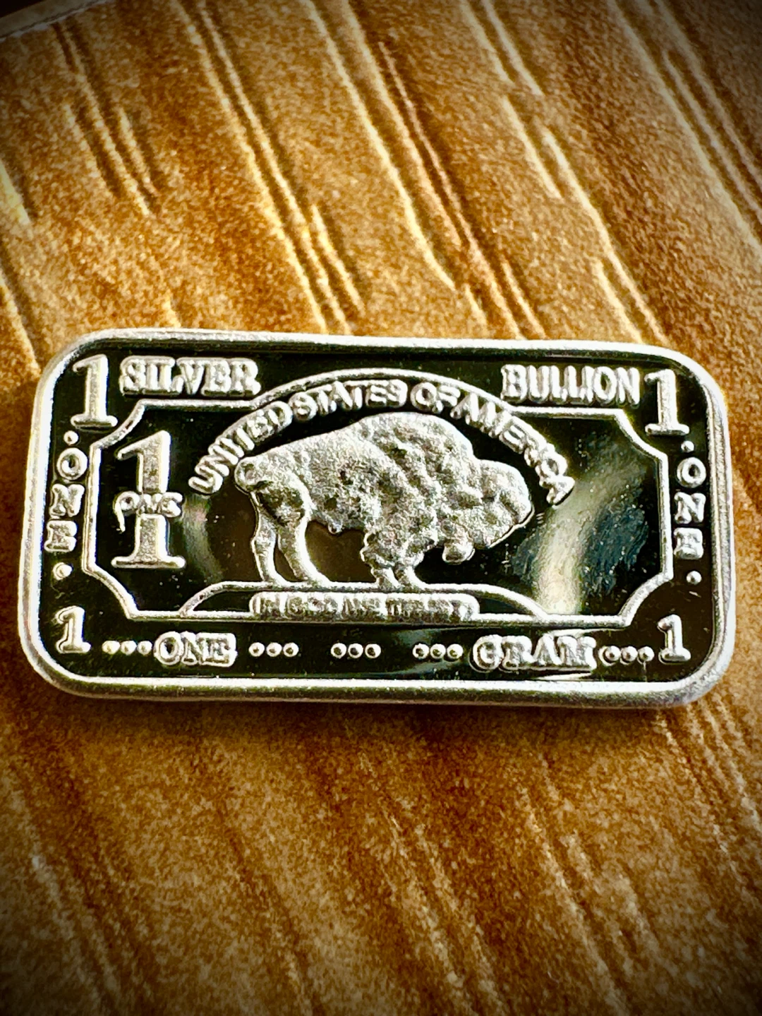 1 Gram Buffalo Fine Silver Bullion Bar