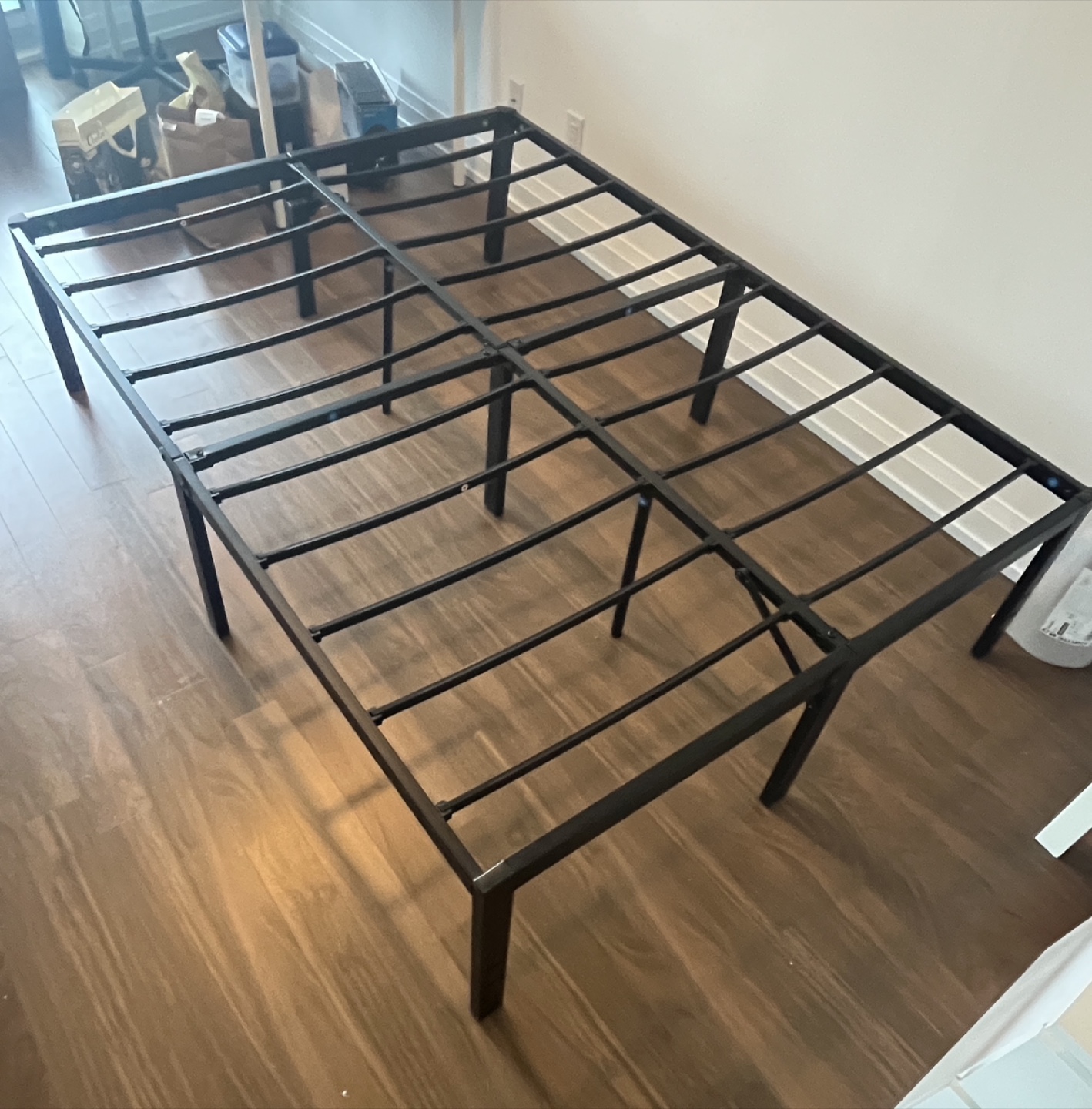 Full Bed - Black Metal Platform Bed Frame