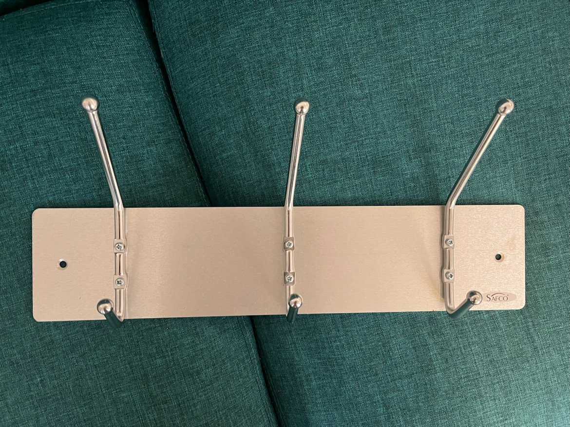 Safco 3-Hook Wall-Mounted Rack