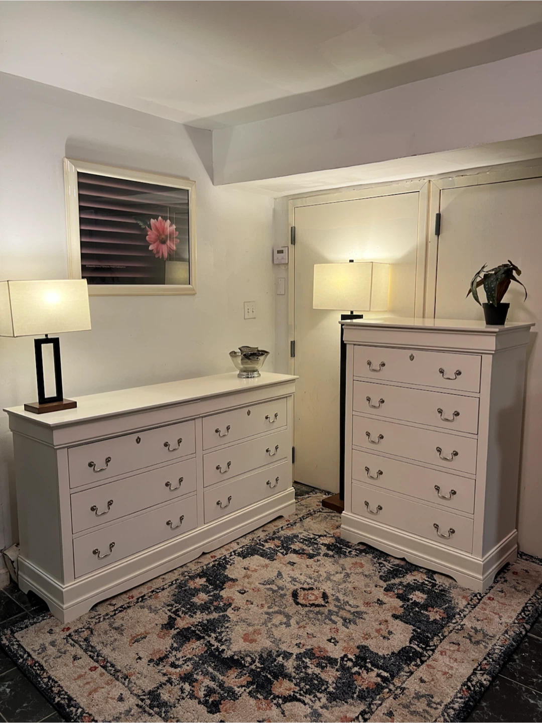 Elegant Style White Chest & Dresser - Delivery Available