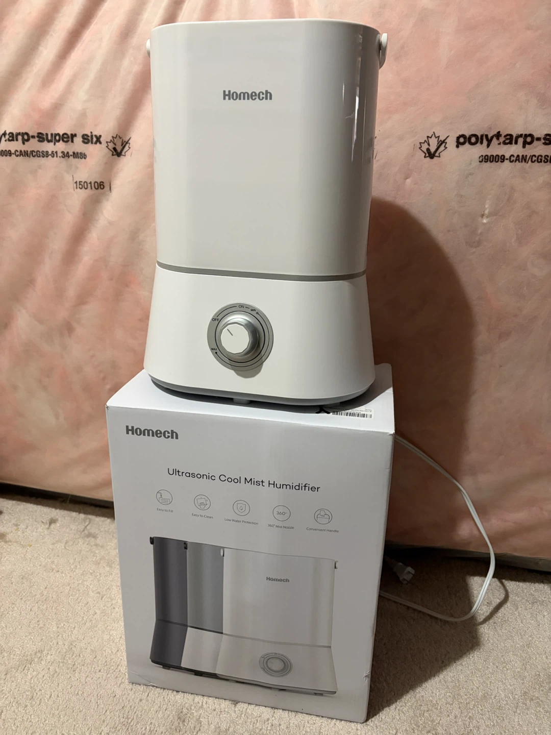 Homech Ultrasonic Cool Mist Humidifier 4L