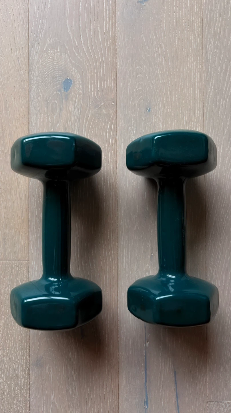 Set of Two 15lb Vinyl Hex Dumbbells
