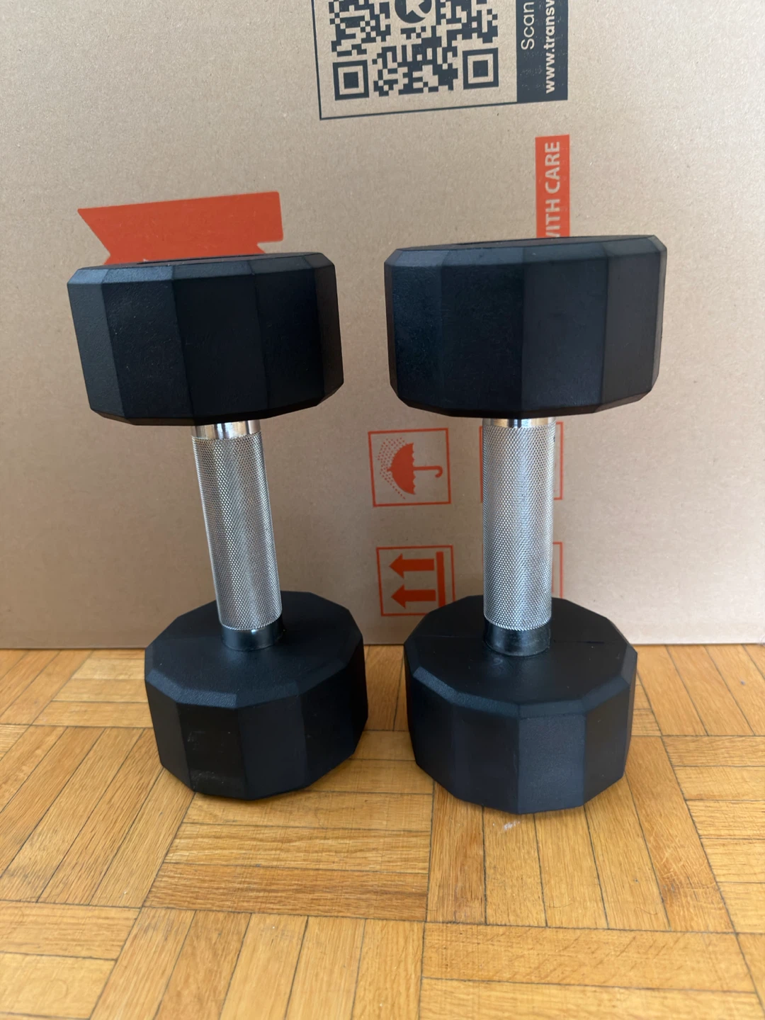 Set of 15lb Hex Dumbbells