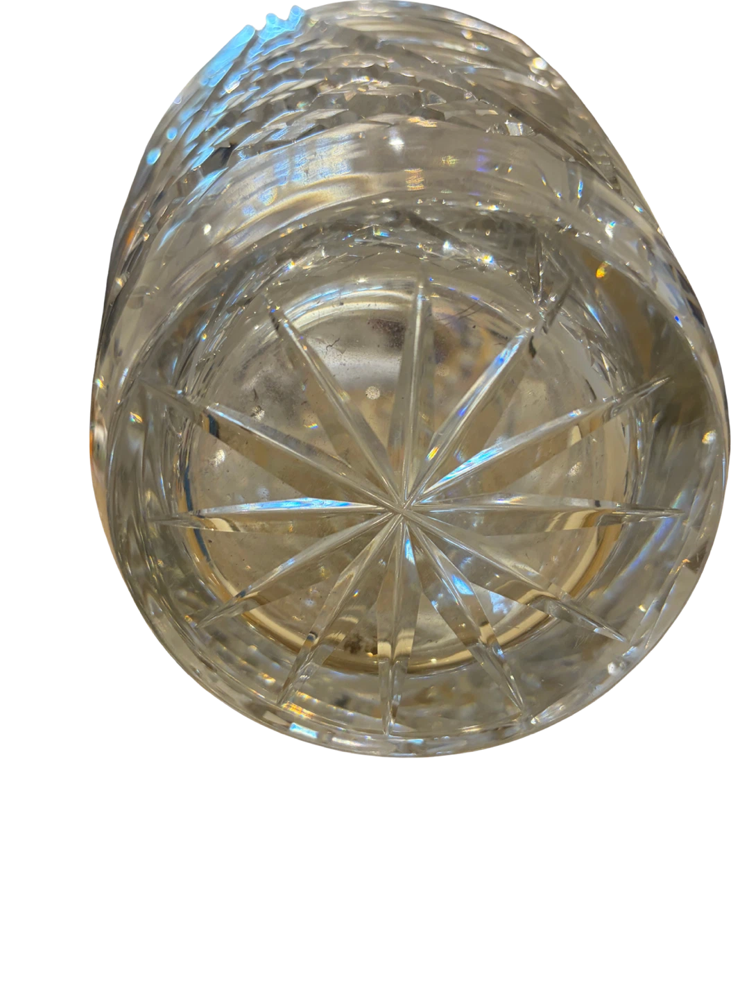 Vintage Lead Crystal Vase with Pinwheel Pattern - photo 2