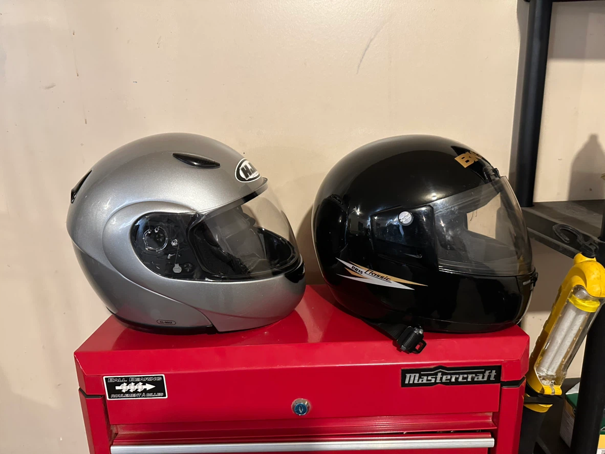 Mororcycke Helmets. X 3.