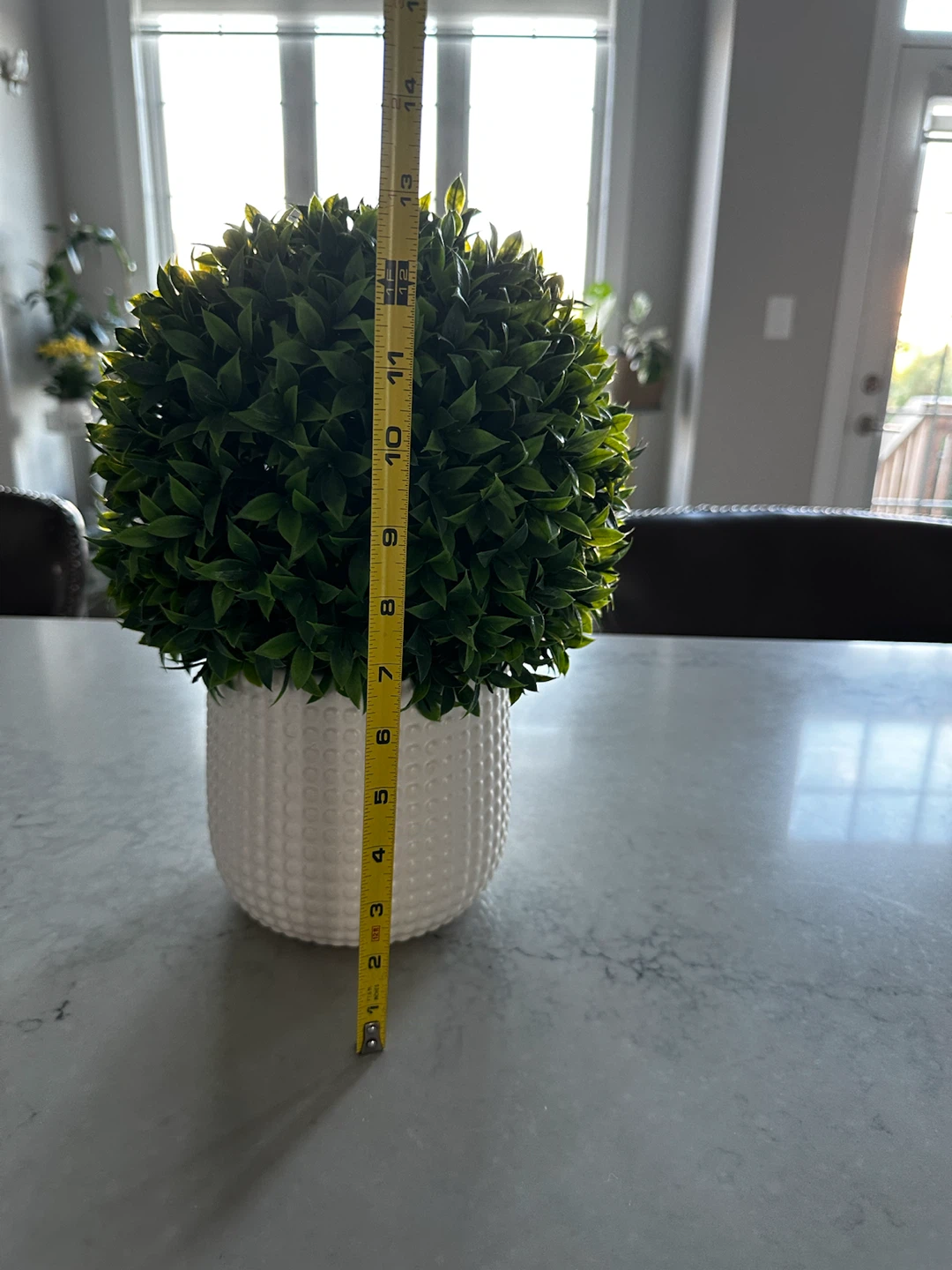 Artificial Topiary Plant in White Textured Pot - photo 2
