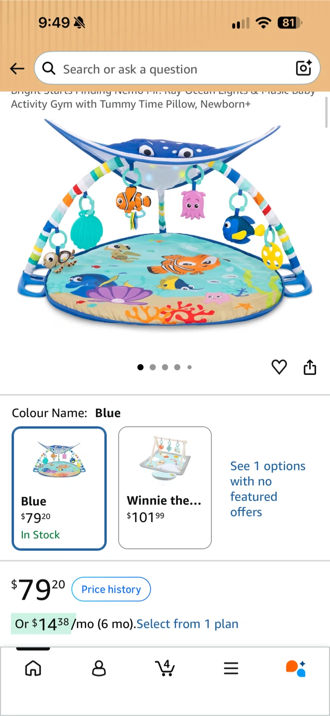 🐠 Bright Starts Finding Nemo Baby Activity Gym 🐠 - photo 3