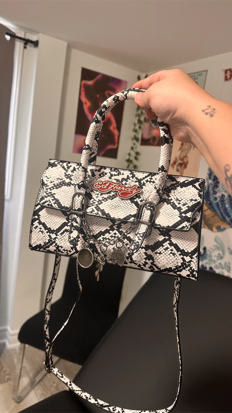 Ed Hardy Snake Print Handbag