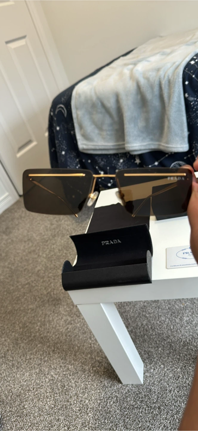 Prada Gold Rimless Sunglasses - photo 2