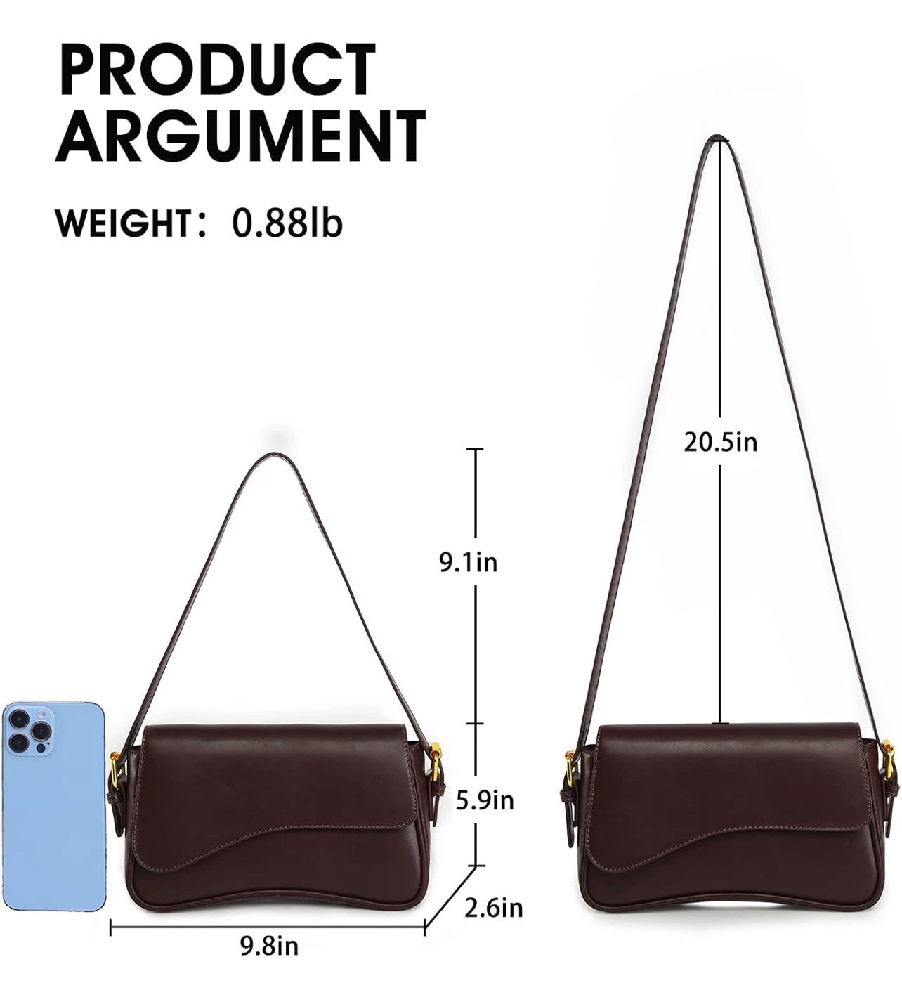 Dark Brown Shoulder Bag - photo 5