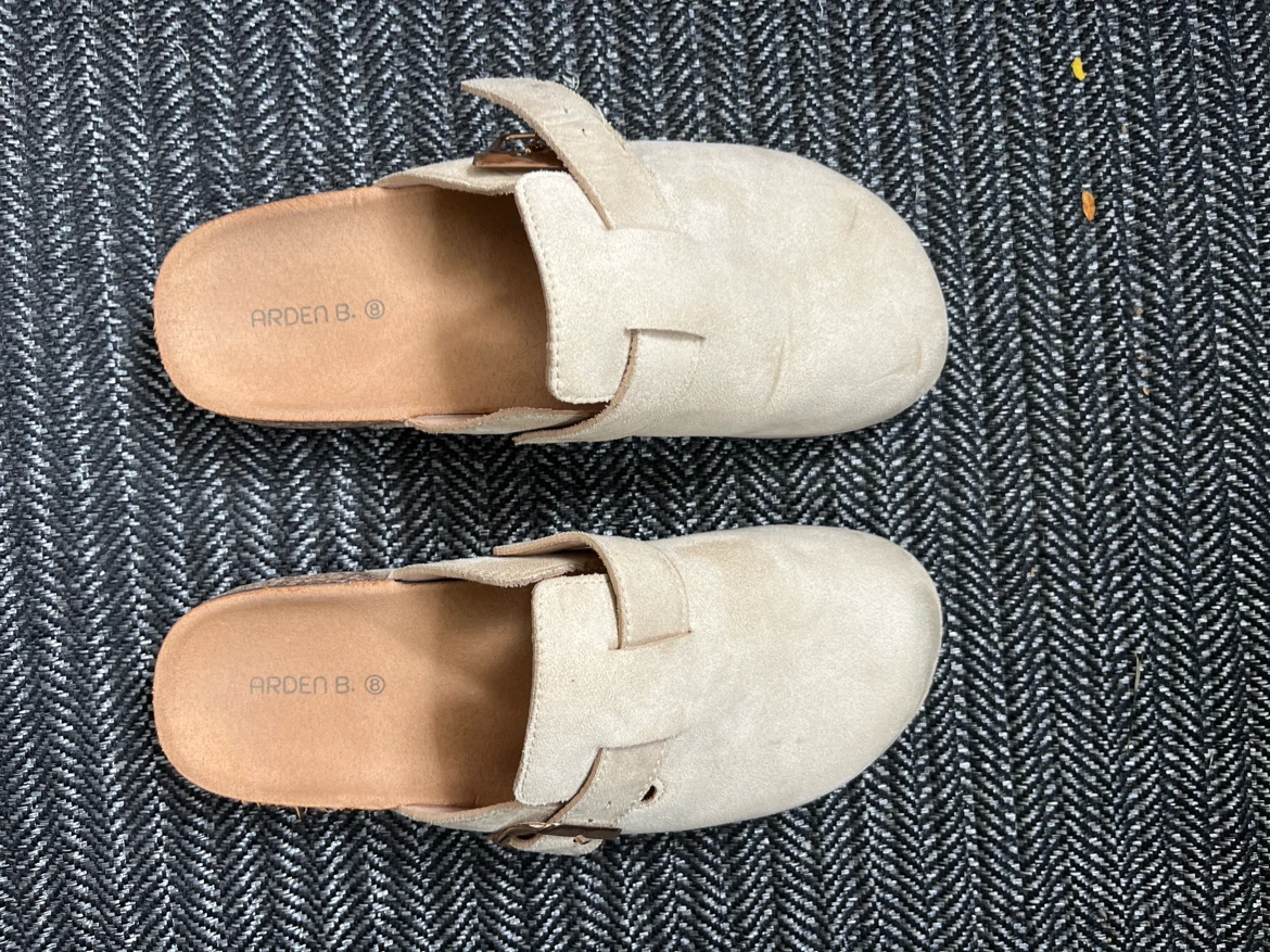 Arden B. Beige Suede Mules 🏈