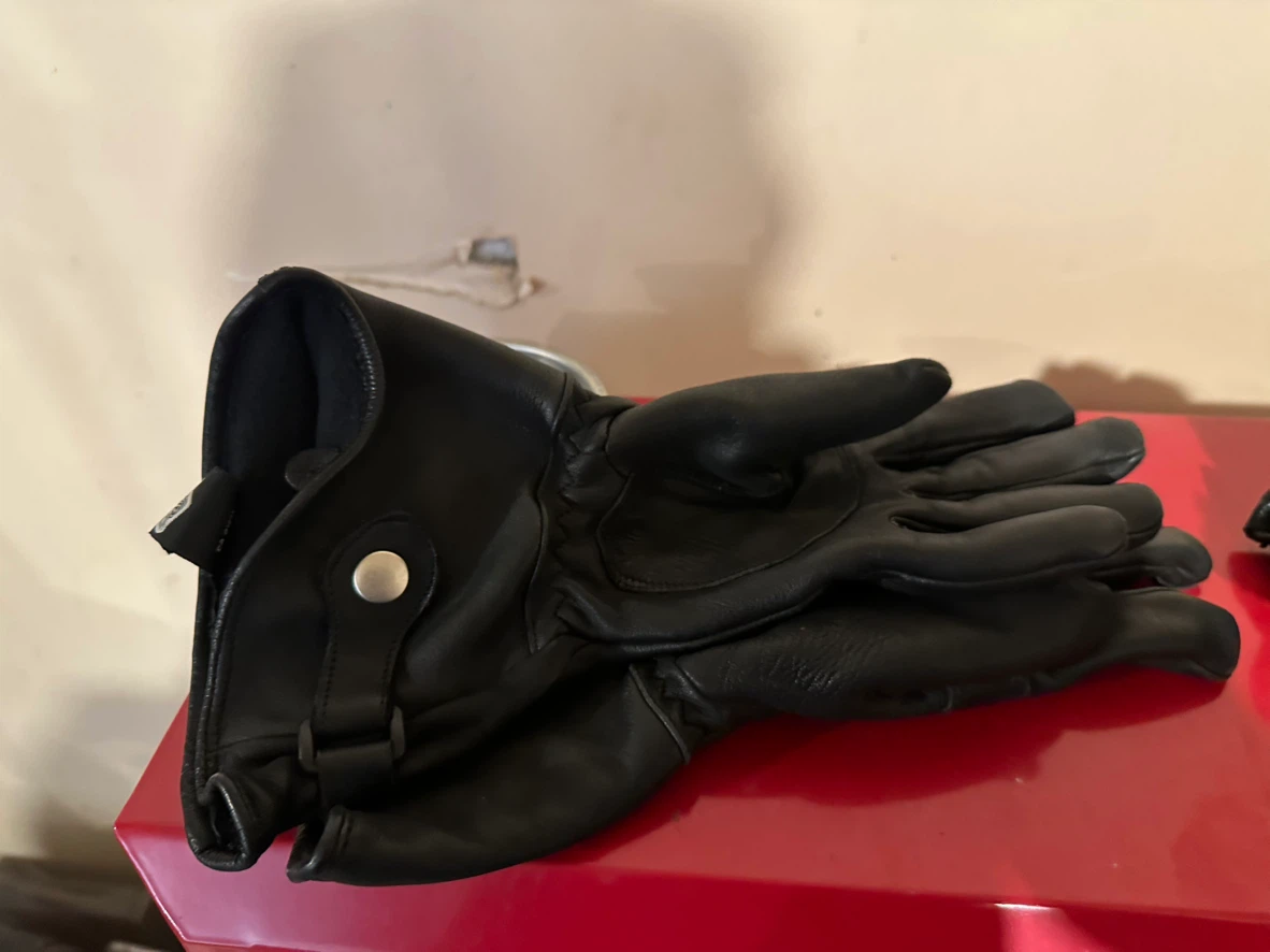 Black Leather Motorcycle Gloves. His and. Hers. $20 each set
