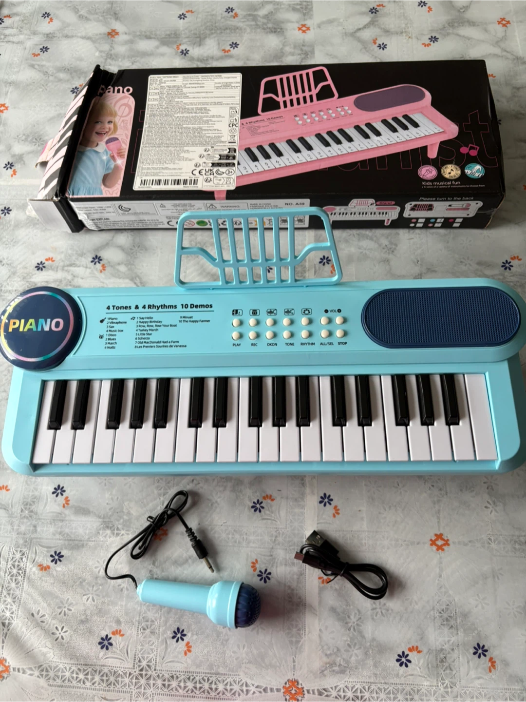 Brand New 37-Key Kids Electronic Piano with Microphone - photo 3