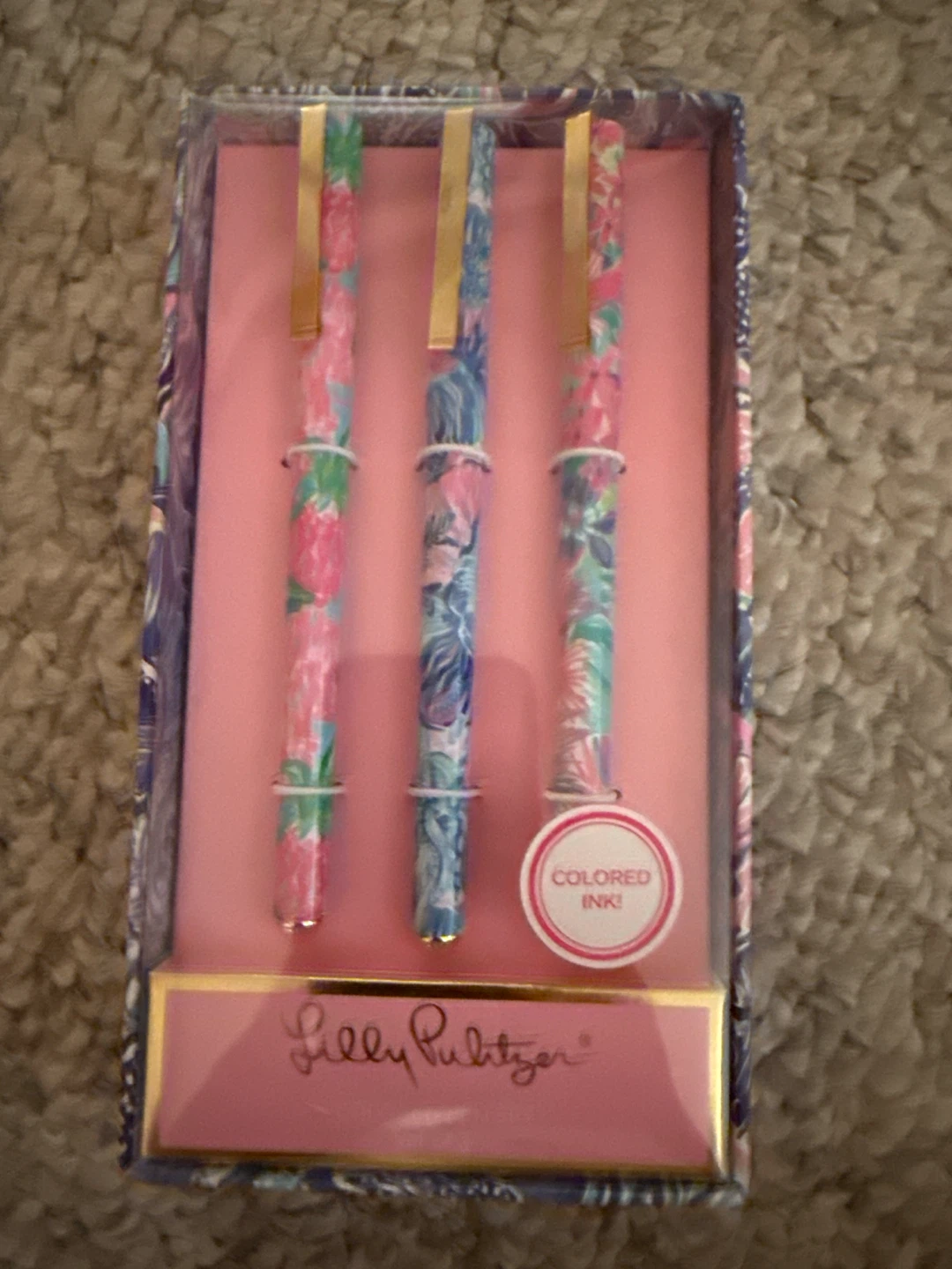 Lilly Pulitzer 3-Piece Colored Pen Set