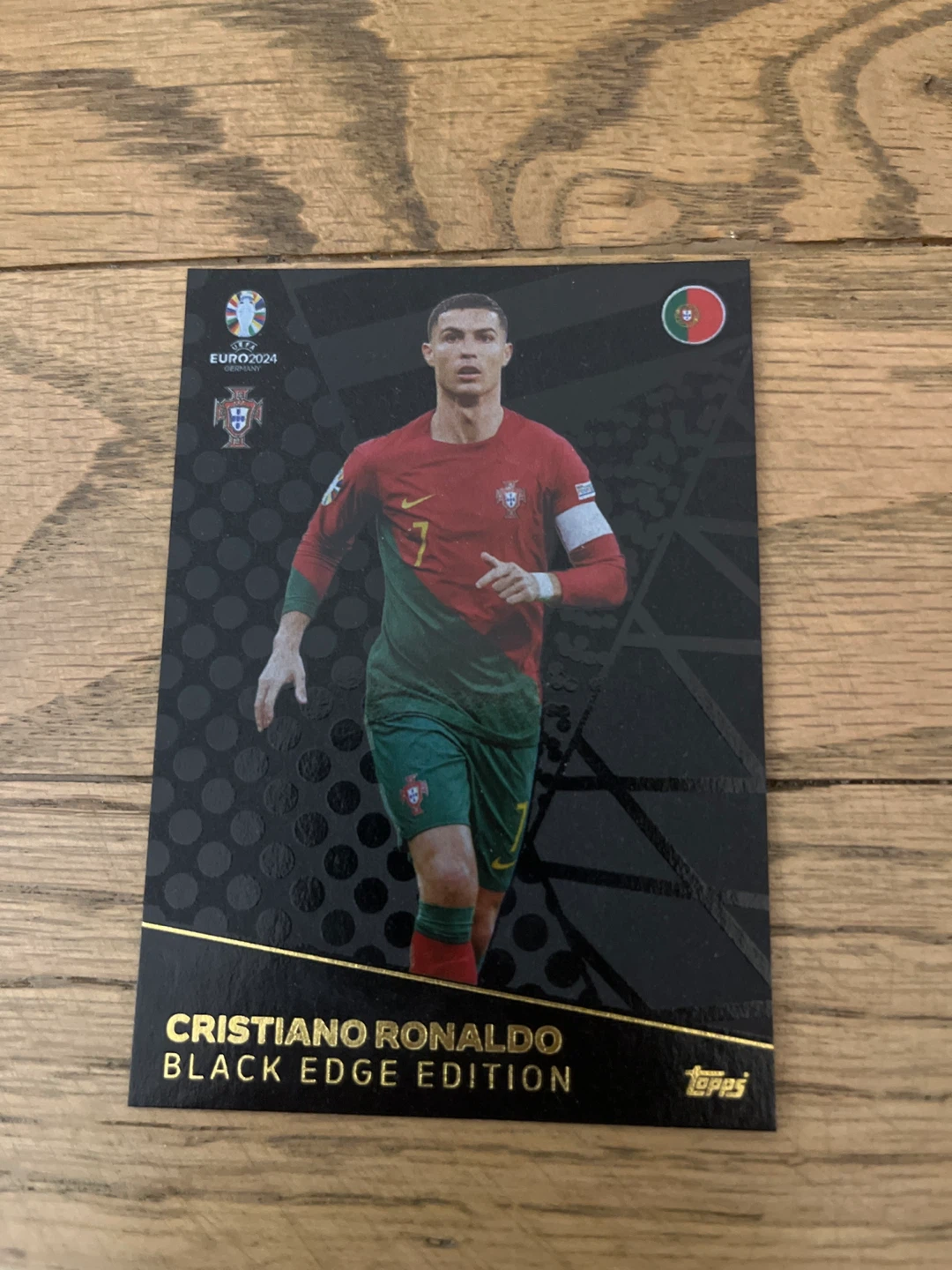 Topps Euro 2024 Cristiano Ronaldo Black Edge Card