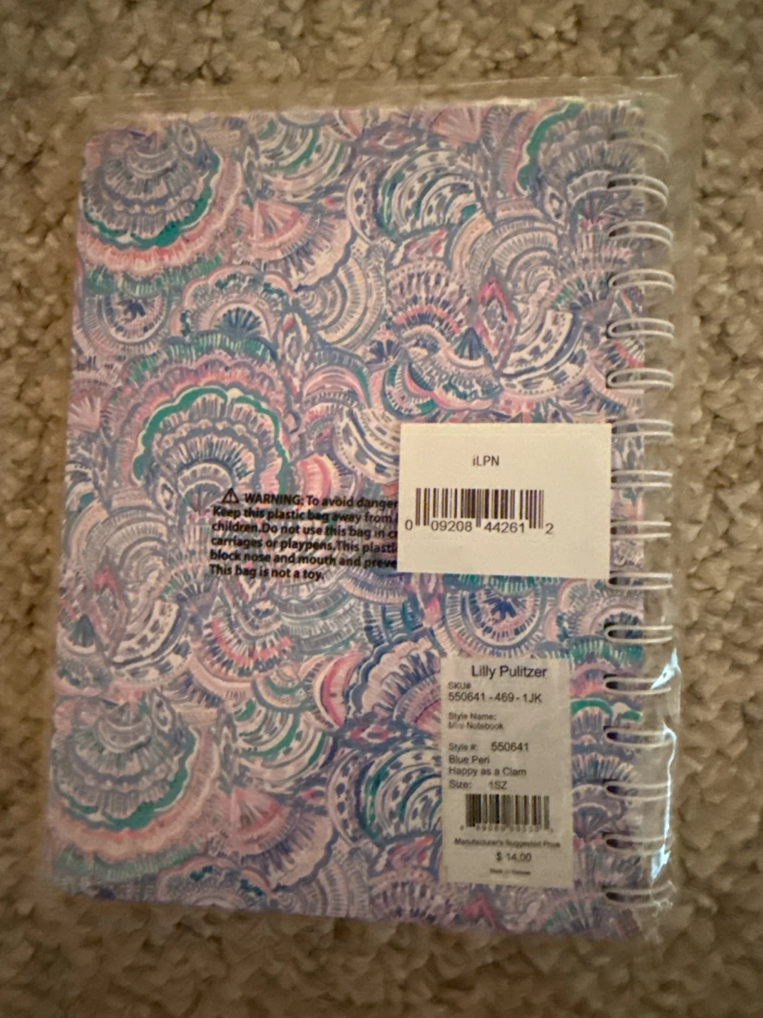 Lilly Pulitzer Mini Notebook Happy as a Clam - photo 3