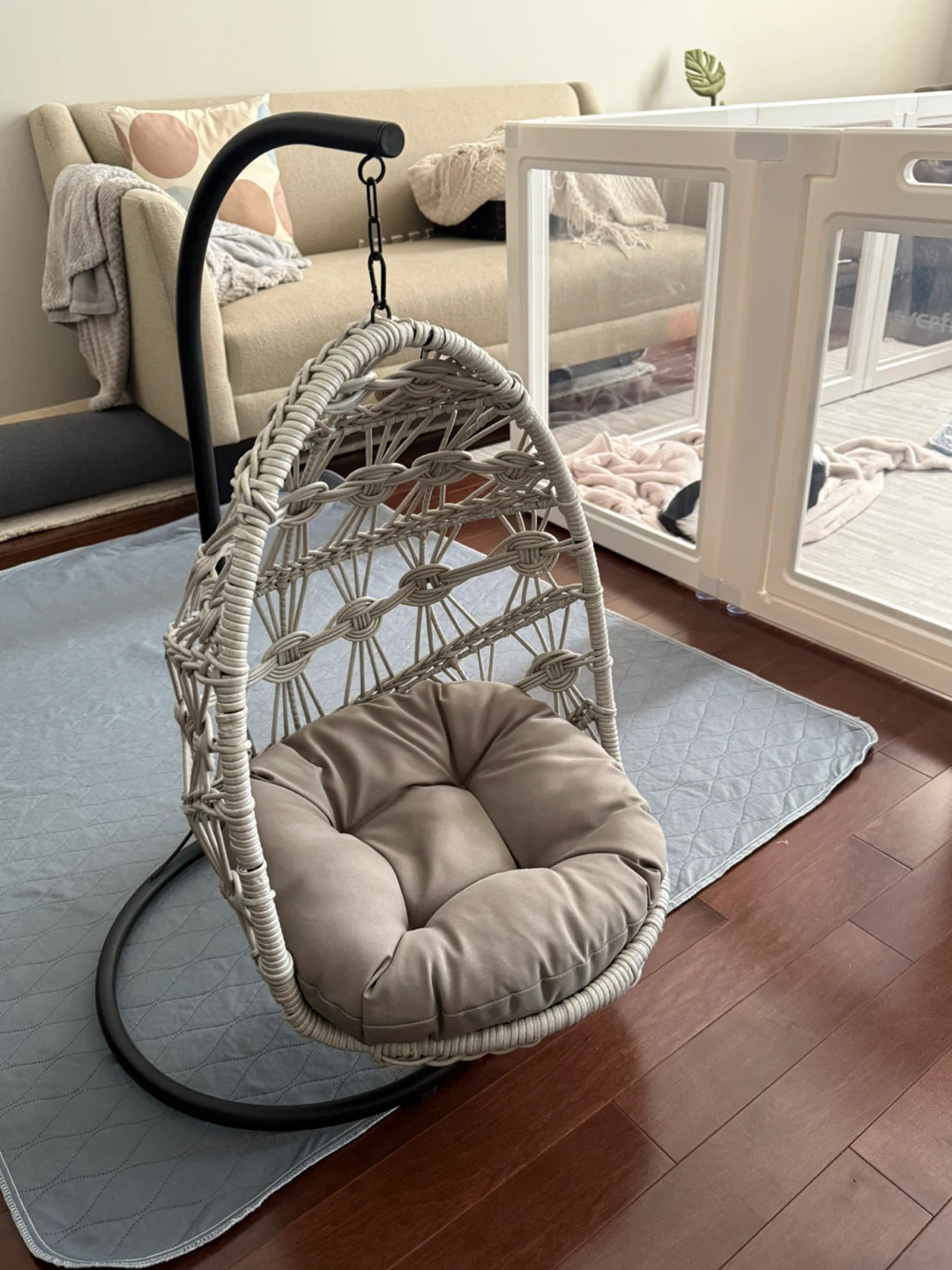 Wicker Pet Swing Chair