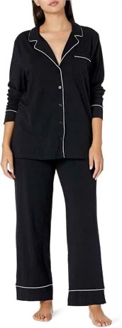 Amazon Essentials Womens  Long-Sleeve Pajama Set, Sz XL Black