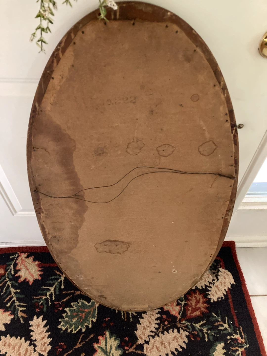 Oval Wooden Wall Mirror - photo 2