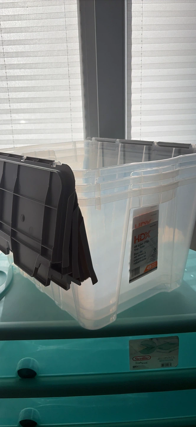X3 HDX 49 Liter Flip Top Storage Totes