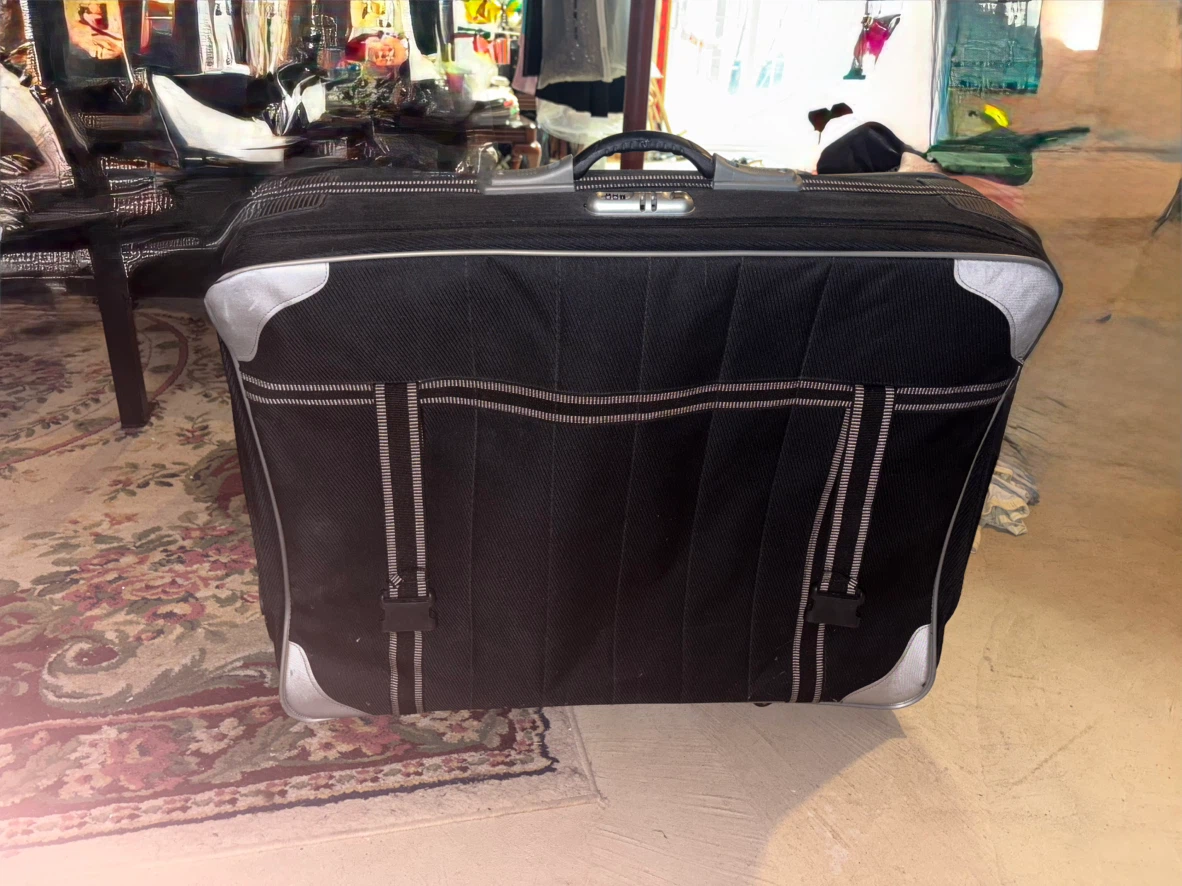 Black Large Rolling Suitcase