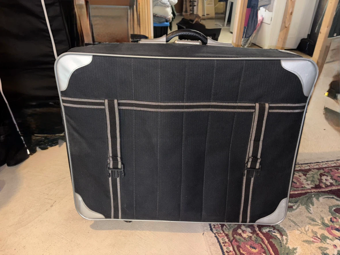 Black Large Rolling Suitcase - photo 2