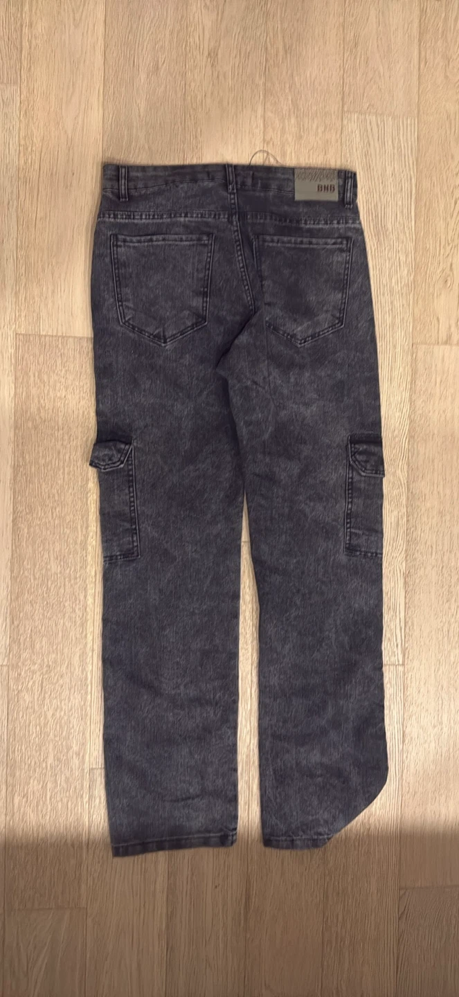 BHB Grey Acid Wash Cargo Jeans - photo 2