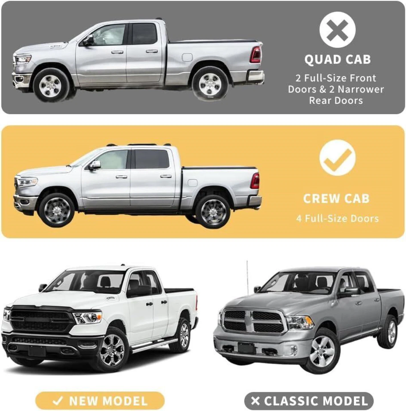 MAXDOM Under Seat Storage Box ABS Fit for 2019-2024 Ram 1500 - photo 2